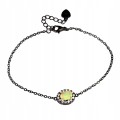 925 Delikatna elegancka bransoletka srebrna naturalny ognisty opal cyrkonie