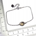 925 Delikatna elegancka bransoletka srebrna naturalny ognisty opal cyrkonie