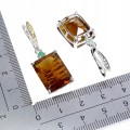 Zjawiskowe srebrne wiszące eleganckie kolczyki naturalne 28.5 ct cytryny 3