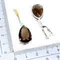 925 Zjawiskowe srebrne wiszące eleganckie kolczyki naturalne cytryny 3