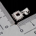 Delikatny 925 minimalistyczny wisiorek srebrny naturalny rubin cyrkonie