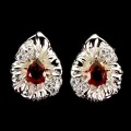 Delikatne eleganckie srebrne kolczyki 925 cyrkonie cytryny naturalne 3