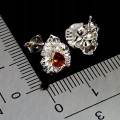 Delikatne eleganckie srebrne kolczyki 925 cyrkonie cytryny naturalne 3