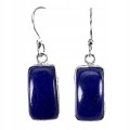 3 925 Srebrne delikatne eleganckie wiszące kolczyki naturalne lapis lazuli