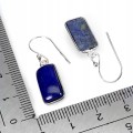 3 925 Srebrne delikatne eleganckie wiszące kolczyki naturalne lapis lazuli