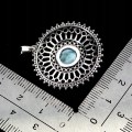 925 Srebrny piękny wisiorek elegancki naturalny larimar