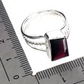 925 Pierścionek elegancki naturalny granat rodolit zjawiskowy r 16.5