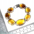 Elegancka zjawiskowa bransoletka naturalne okazałe cytryny 135 ct srebrna