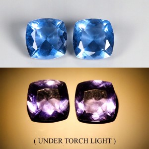 Fluoryty kamienie naturalne 2.11 ct 2 sztuki