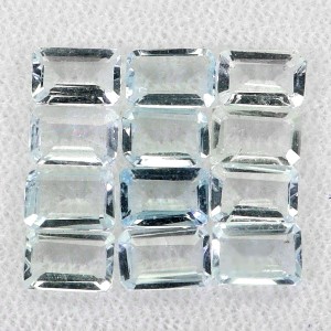 Akwamaryny kamienie naturalne 12 sztuk 4.62 ct