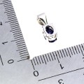 925 Delikatny minimalistyczny elegancki wisiorek naturalny niebieski szafir