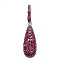 925 Wisiorek srebrny delikatny elegancki naturalne rubiny Myanmar