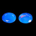 Opale niebieskie kamienie naturalne 1.45 ct 2 sztuki