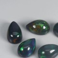 Opale czarne 4.16 ct kamienie naturalne 6 sztuk