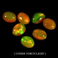 Opale ogniste 4.35 ct kamienie naturalne 7 sztuk