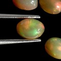 Opale ogniste 4.35 ct kamienie naturalne 7 sztuk
