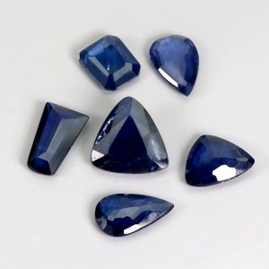 Szafiry niebieskie Australia kamienie naturalne 1.59 ct 6 sztuk
