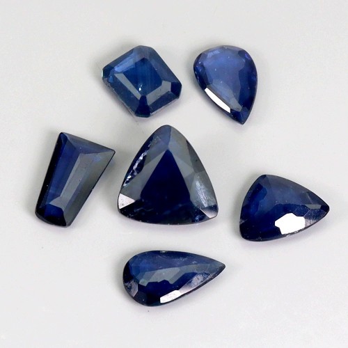 Szafiry niebieskie Australia kamienie naturalne 1.59 ct 6 sztuk