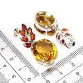 3 Zjawiskowe srebrne wiszące eleganckie kolczyki naturalne cytryny 35.83 ct