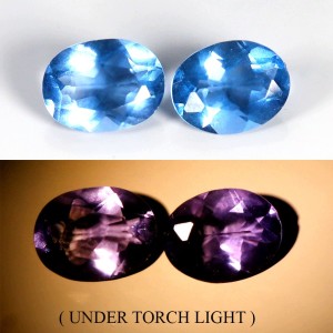 Fluoryty kamienie naturalne 2.48 ct 2 sztuki
