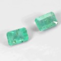 Szmaragdy Zambia kamienie naturalne 2 sztuki 1.15 ct