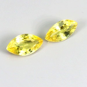 Szafiry żółte kamienie naturalne 0.41 ct 2 sztuki