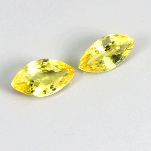 Szafiry żółte kamienie naturalne 0.41 ct 2 sztuki