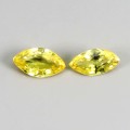 Szafiry żółte kamienie naturalne 0.41 ct 2 sztuki