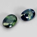 Szafiry niebiesko zielone Australia kamienie naturalne 1.05 ct 2 sztuki