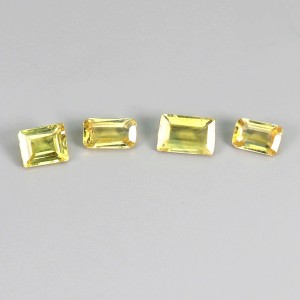 Szafiry żółte Australia kamienie naturalne 1.19 ct 4 sztuki