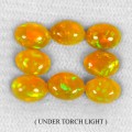 Opale ogniste 4.76 ct kamienie naturalne 8 sztuk