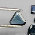 Szafiry niebiesko zielone Australia kamienie naturalne 1.57 ct 6 sztuk