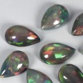 Opale czarne 4.07 ct kamienie naturalne 9 sztuk