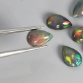 Opale czarne 4.07 ct kamienie naturalne 9 sztuk