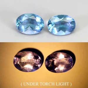 Fluoryty kamienie naturalne 1.66 ct 2 sztuki