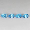 Topazy swiss blue 4 sztuki kamienie naturalne 4.6 ct