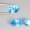Topazy swiss blue 4 sztuki kamienie naturalne 4.6 ct