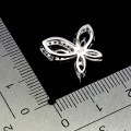Wisiorek delikatny srebrny naturalne oliwiny granaty rodolity motyl 925