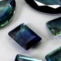 Szafiry niebiesko zielone Australia kamienie naturalne 1.67 ct 6 sztuk