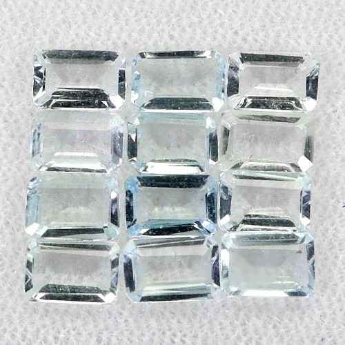 Akwamaryny kamienie naturalne 12 sztuk 4.54 ct