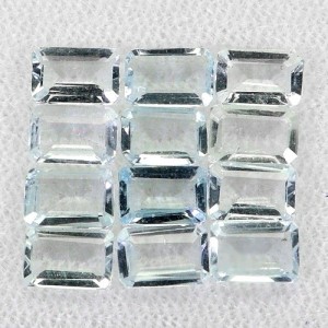 Akwamaryny kamienie naturalne 12 sztuk 4.95 ct