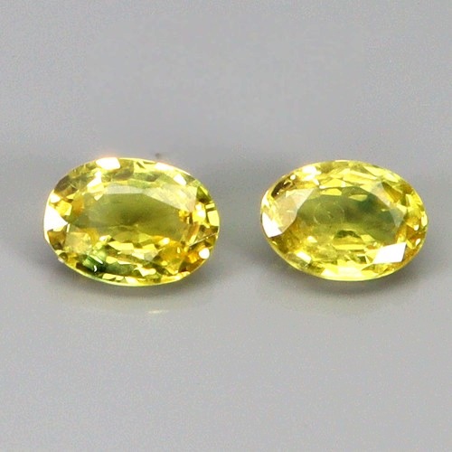 Szafiry żółte Australia kamienie naturalne 1.5 ct 2 sztuki