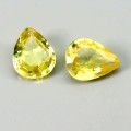 Szafiry żółte Australia kamienie naturalne 0.61 ct 2 sztuki