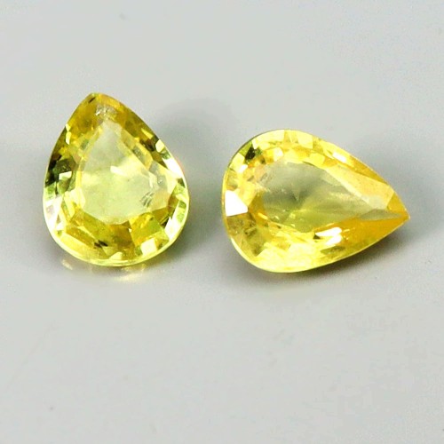 Szafiry żółte Australia kamienie naturalne 0.61 ct 2 sztuki