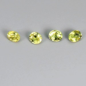 Szafiry żółte Australia kamienie naturalne 0.91 ct 4 sztuki