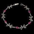Bracelet marcasite ruby silver 925 chameleon