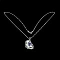 Natural 925 silver amethyst necklace flower