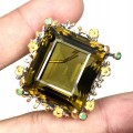 Wisiorek broszka kwarc 89.19ct 925 certyfikat