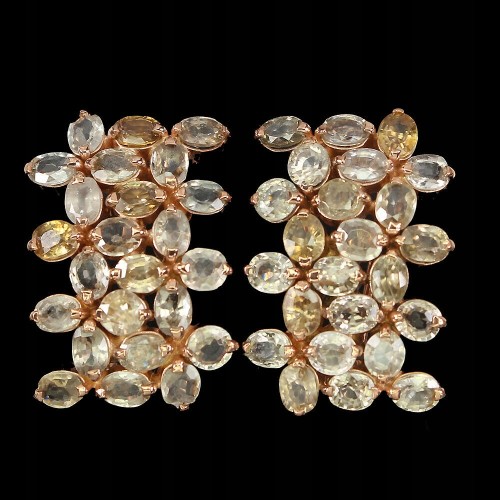 Kolczyki srebrne 925 naturalne cyrkony