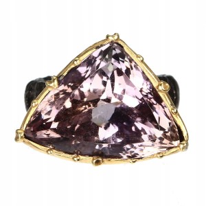 Srebrny 925 pierścionek naturalny ametryn r 15.5